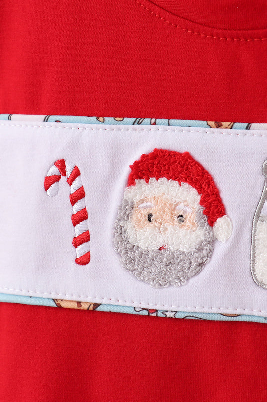 Red Santa claus cookie pants set