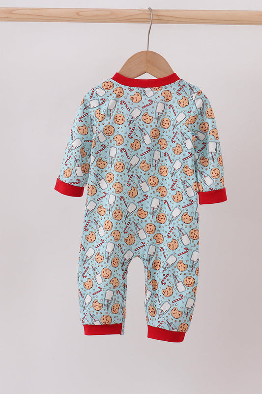 Red Santa claus cookie romper