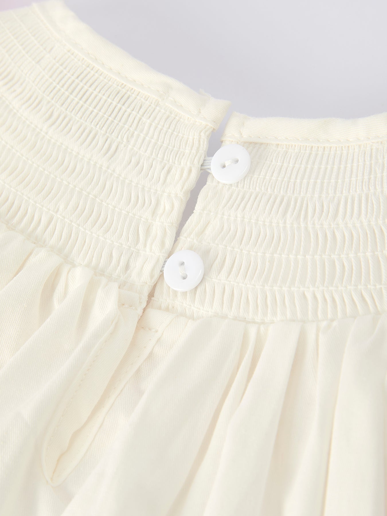 Girls Dress with Pink Bow Embroidery