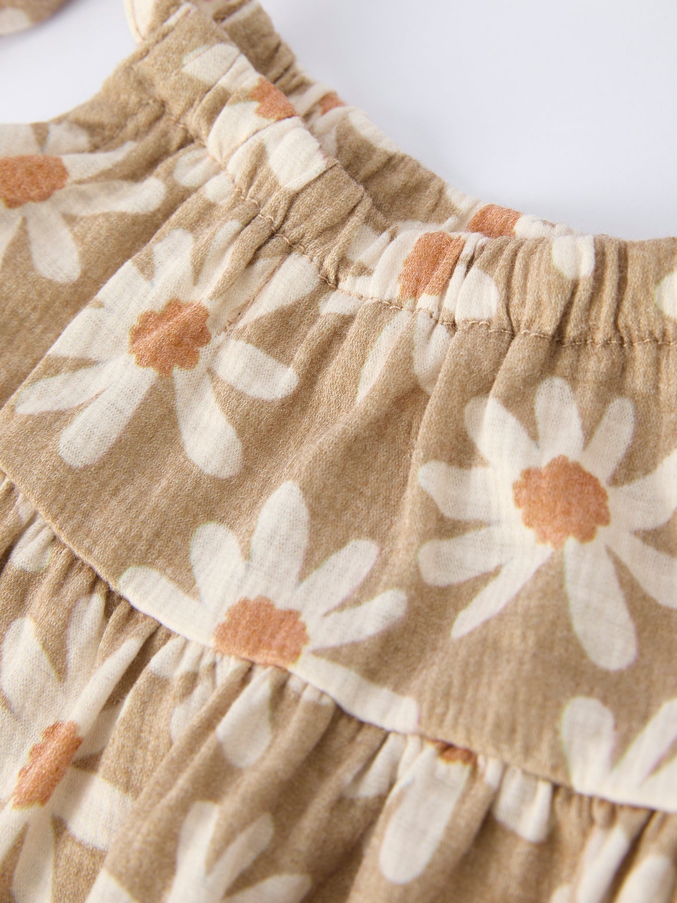 Floral Daisy Baby Girl Spaghetti Strap Summer Romper