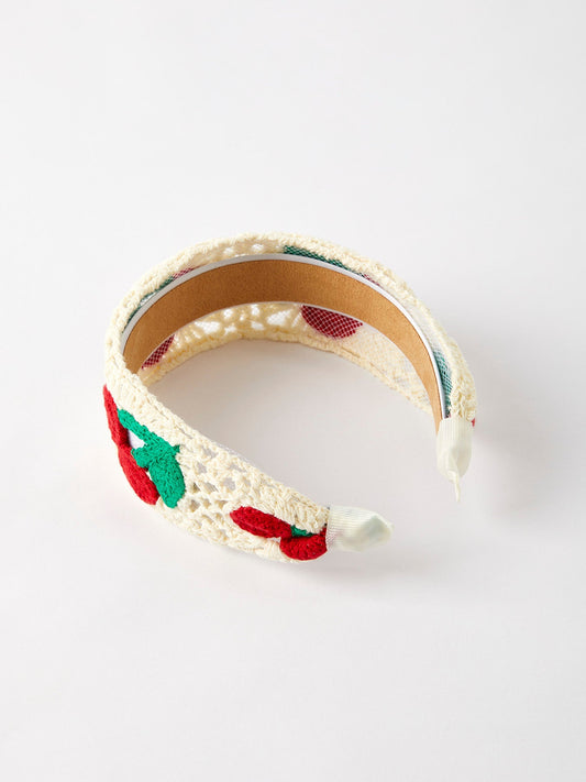 Sweet Cherry Crochet Headband