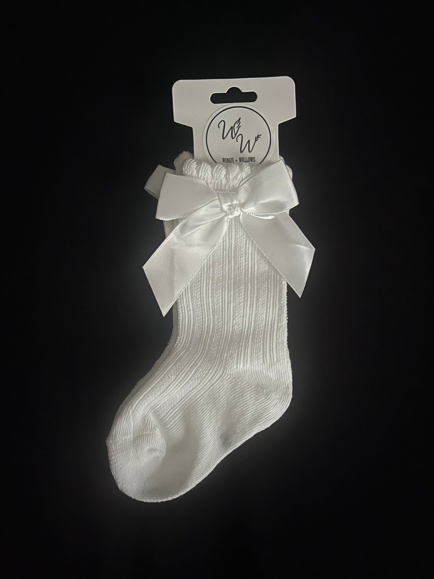 White knee high socks