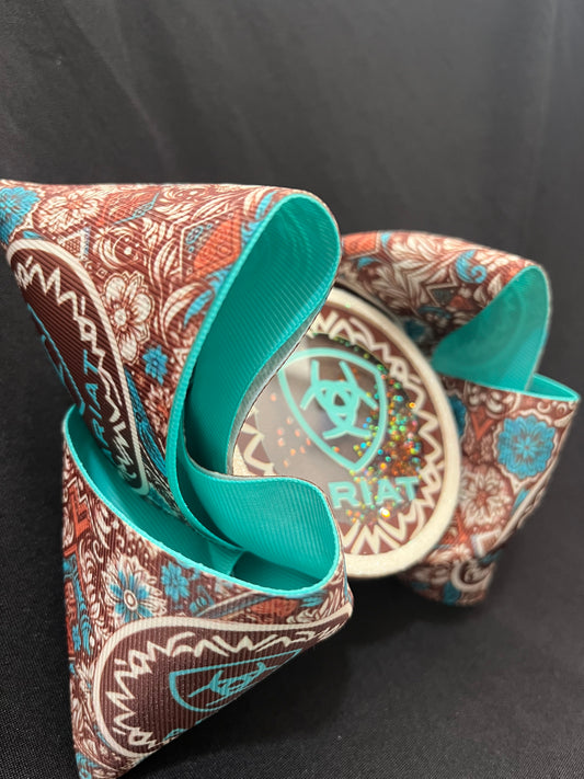 Blue & Turquoise Ariat Bow