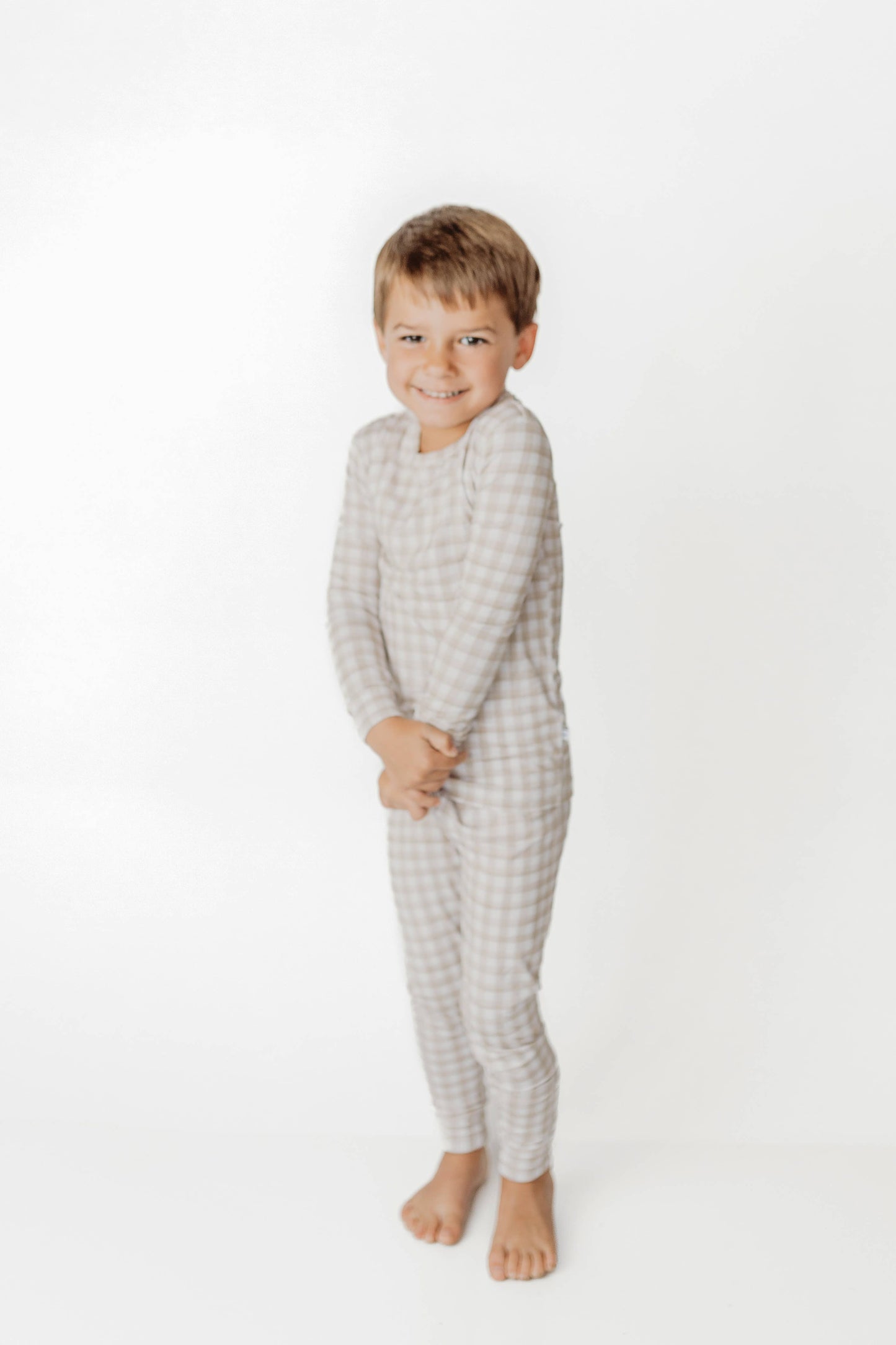 Gingham Two Piece Bamboo Set