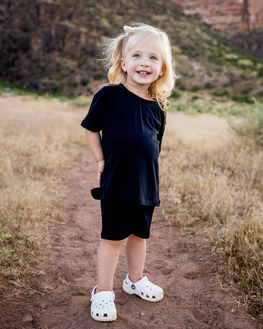 Nightfall | Children's Bamboo Biker Short Set
