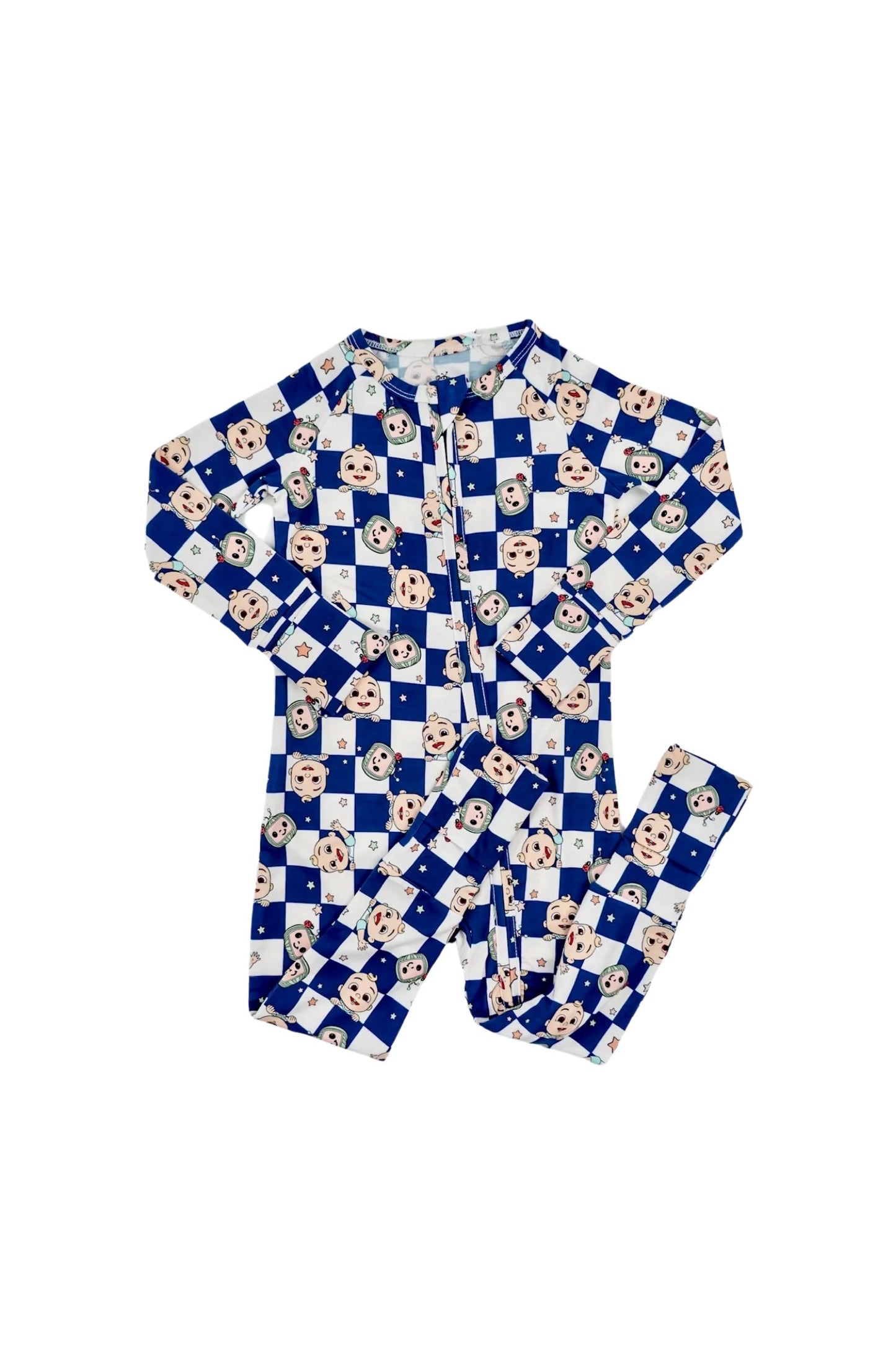 Dream Big Little Co x CoComelon JJ STARRY NIGHT CHECKERS DREAM ROMPER