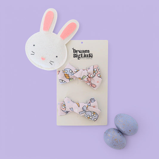EASTER DAISY DREAM BOW HAIR CLIPS
