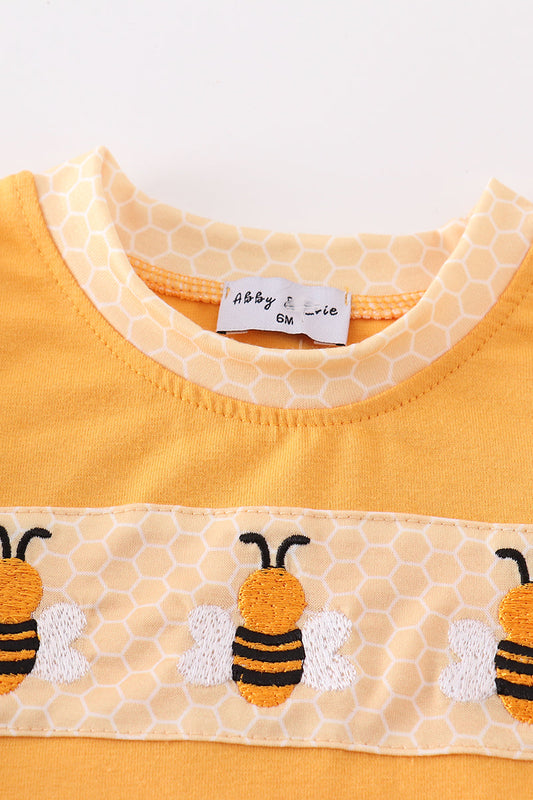 Yellow Bee Embroidery Bubble
