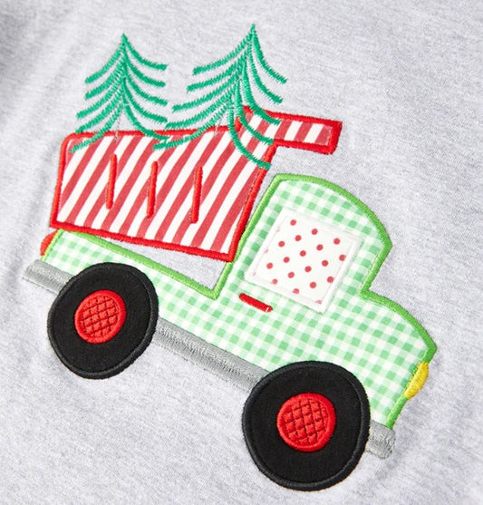 Dump truck Christmas Applique Top