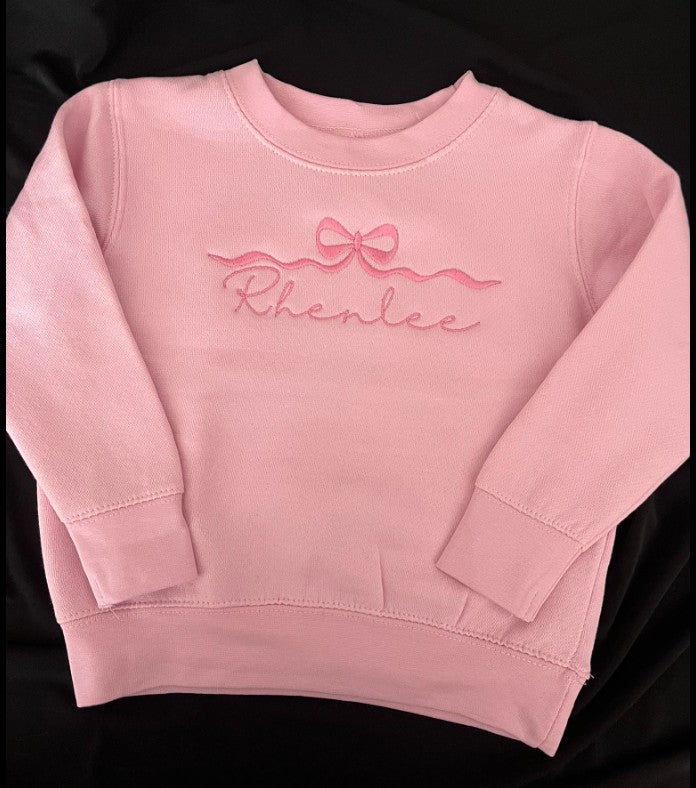 Personalized Bow Sweatshirt