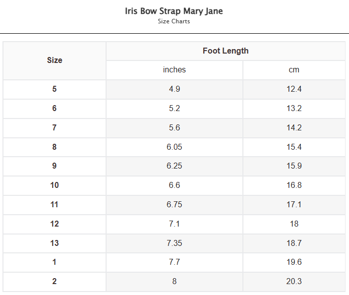 Iris Bow Strap Mary Jane