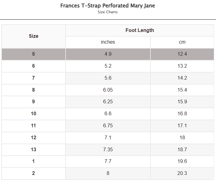 Frances T-Strap Perforated Mary Jane