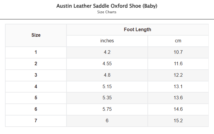 Austin Leather Saddle Oxford Shoe (Baby/Toddler)