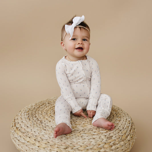 Tiny Tulips Bamboo Zippy Pajamas