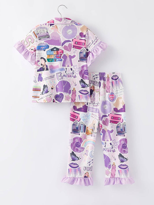 TS Character Print Girls Pajamas