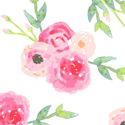 Baby Shopping Cart Cover | Full Bloom Watercolor Floral Print