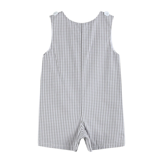 Gray Gingham Golf Shortalls