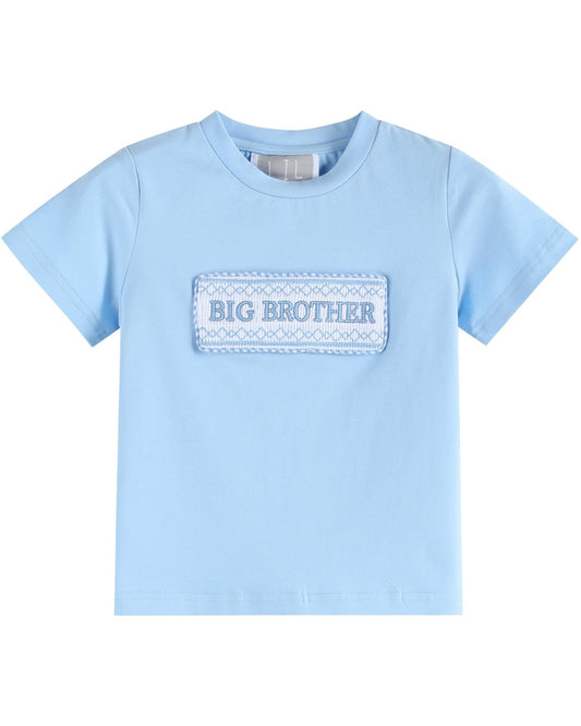 Light Blue Big Brother Smocked Shirt and Shorts Set