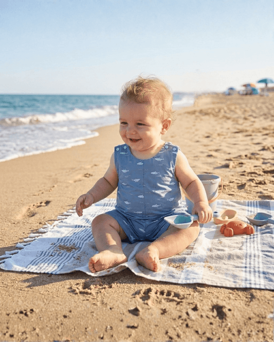 Shark Print Shortalls