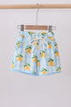 Blue lemon swim trunks