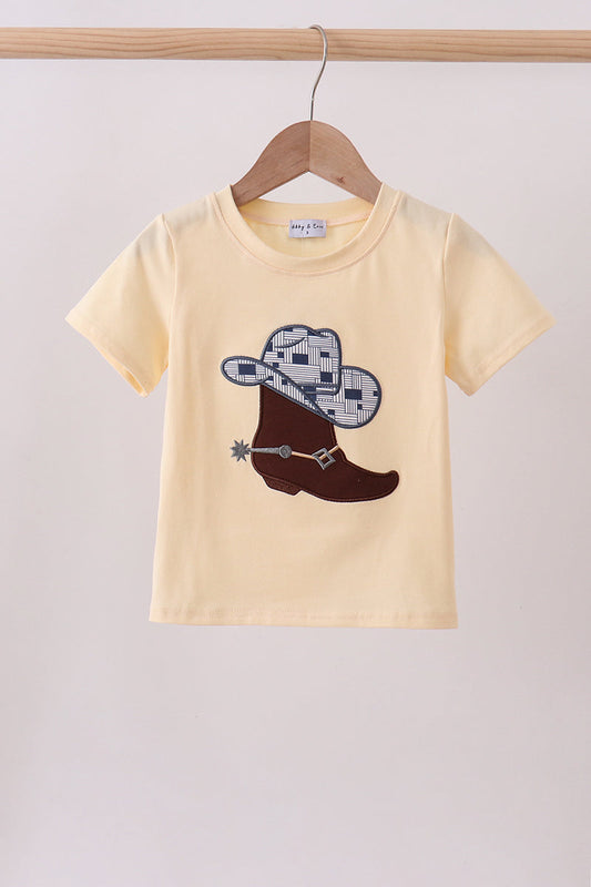 Khaki boot applique top