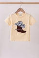 Khaki boot applique top