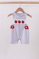 Blue Apple Embroidered Plaid Jon Jon