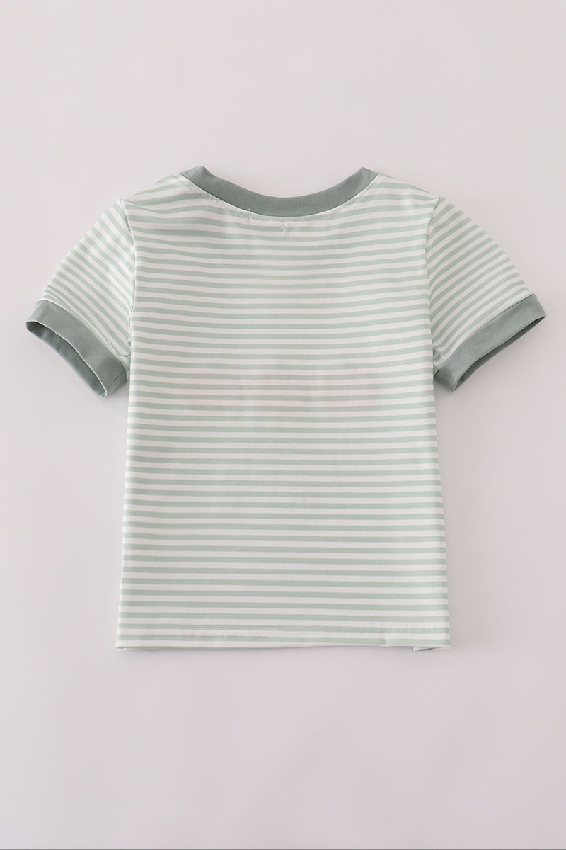 Sage Stripe Top