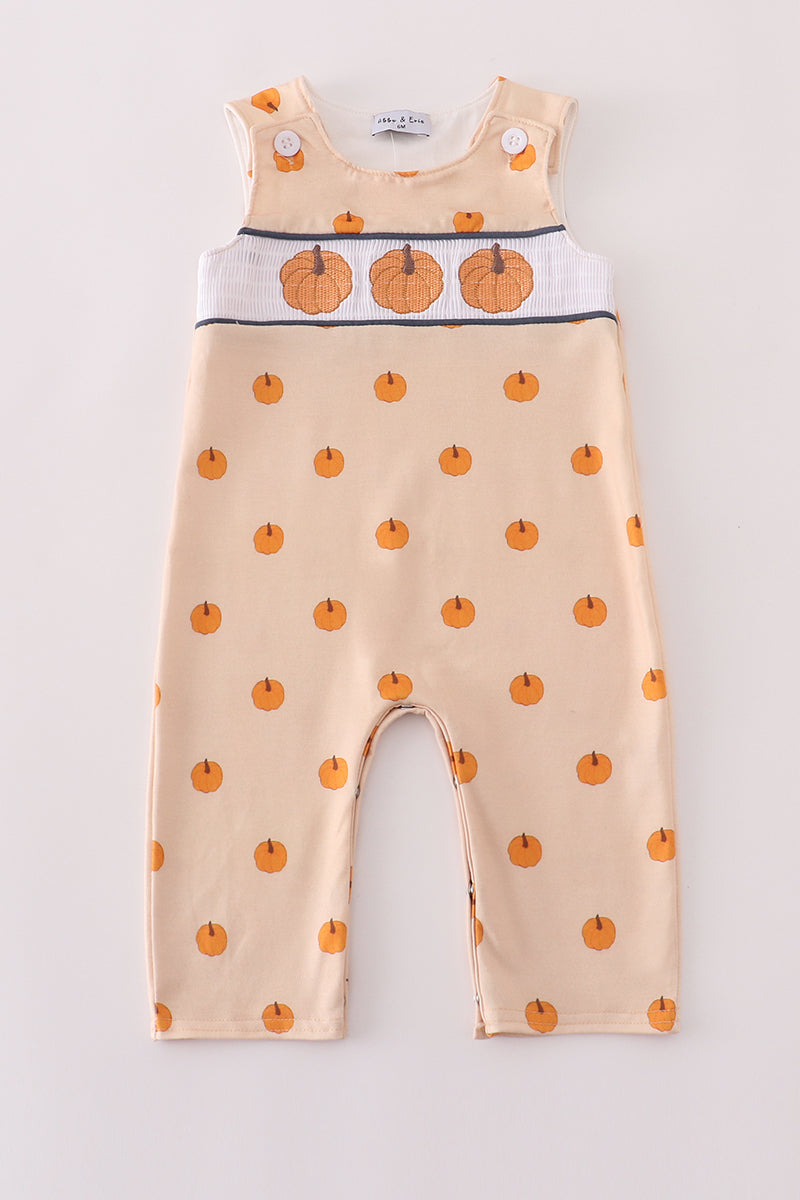 Khaki embroidery smocked jonjon