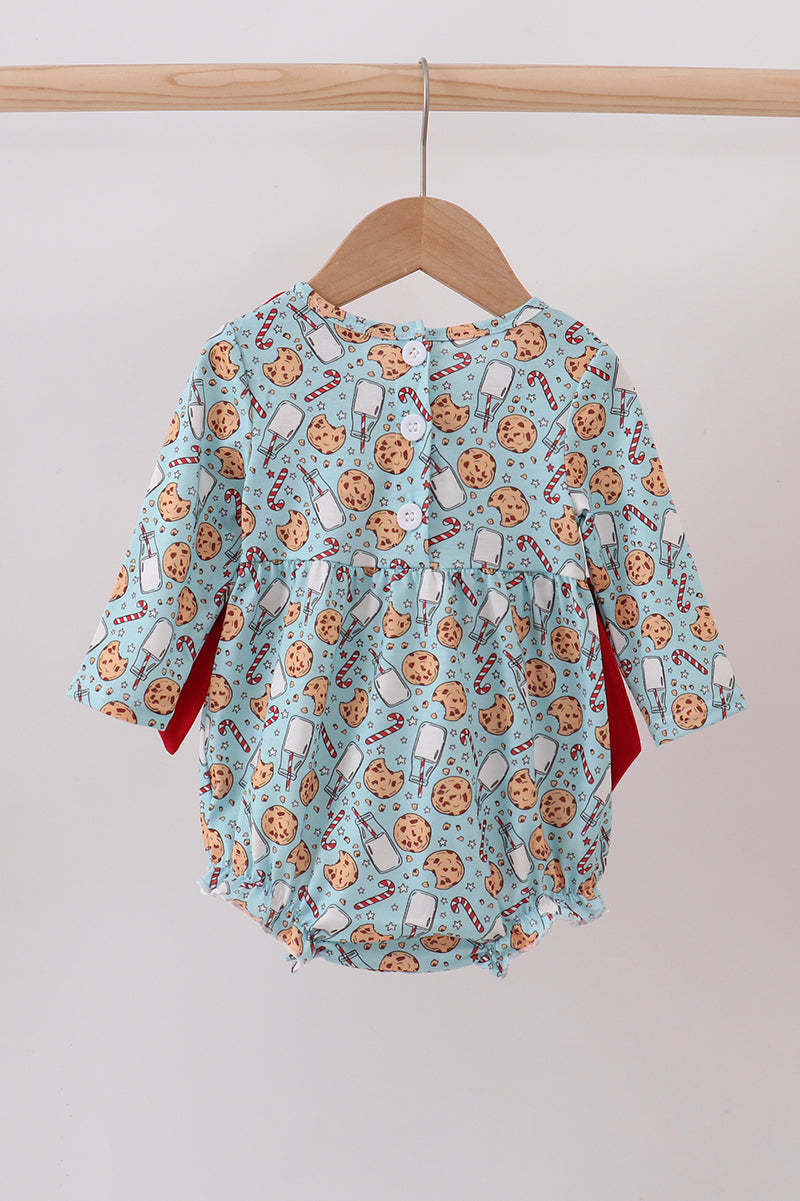 Red santa claus cookie ruffle bubble