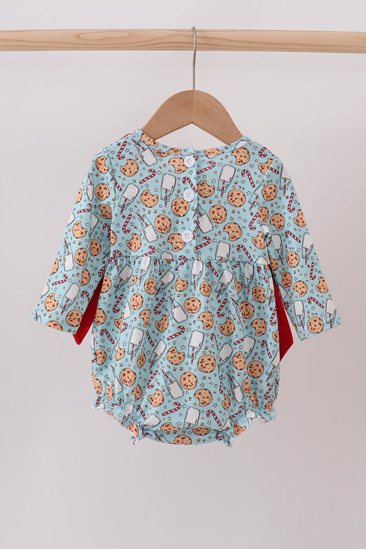 Red santa claus cookie ruffle bubble