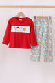 Red Santa claus cookie pants set