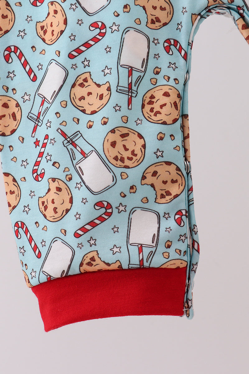 Red Santa claus cookie romper