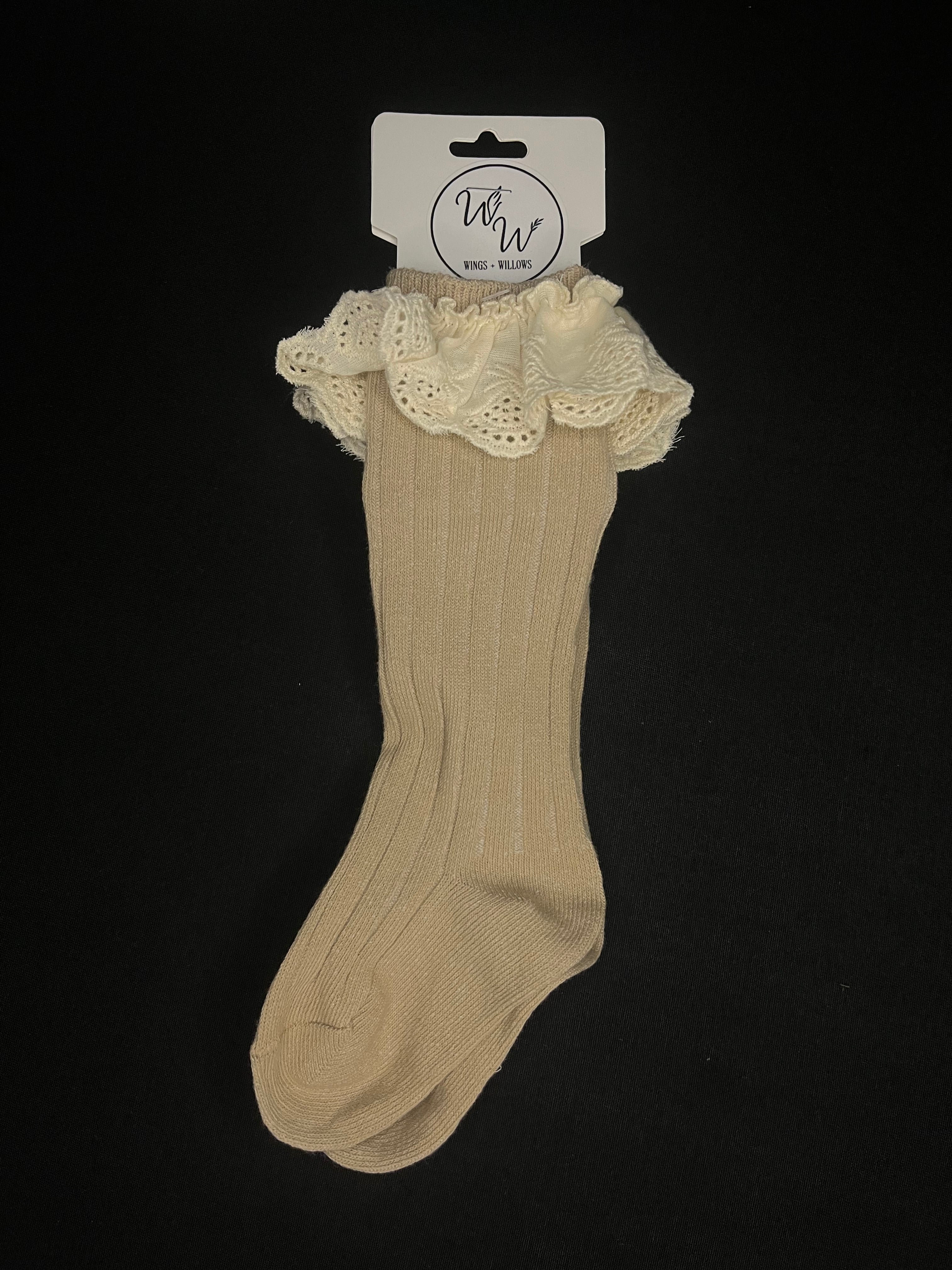 Ruffle Knee High Socks - 6 to 12 months