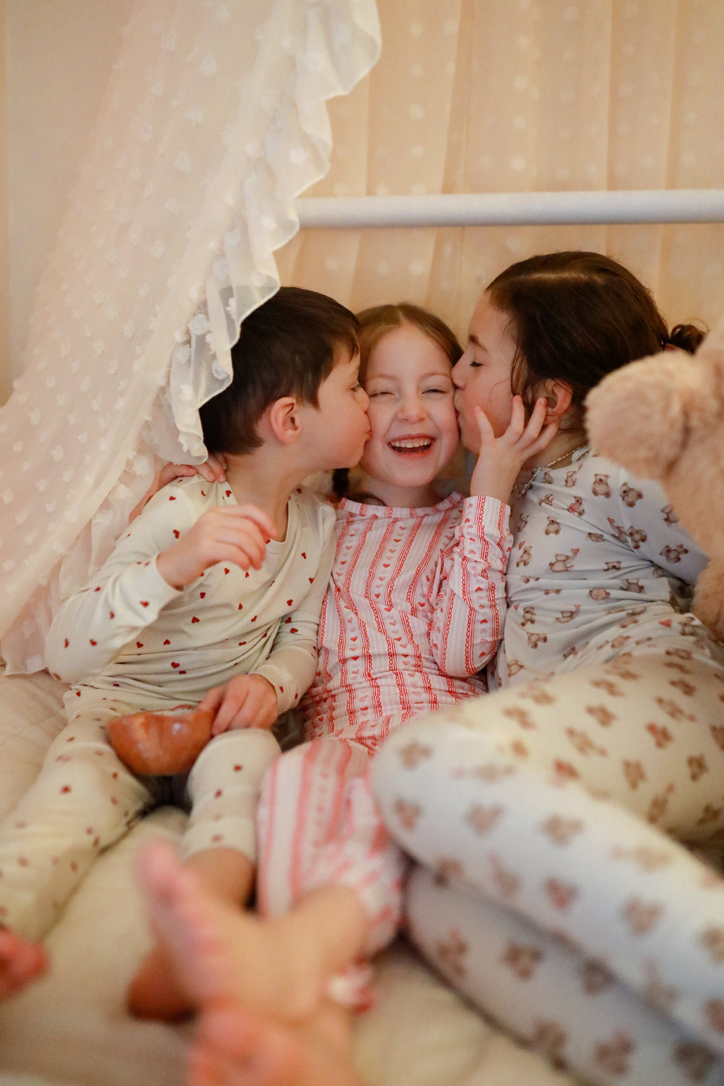 Teddy Bear Hearts 2pc Bamboo Pajamas