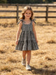 Mommy & Me Plaid Girl Smocked Ruffle Dress