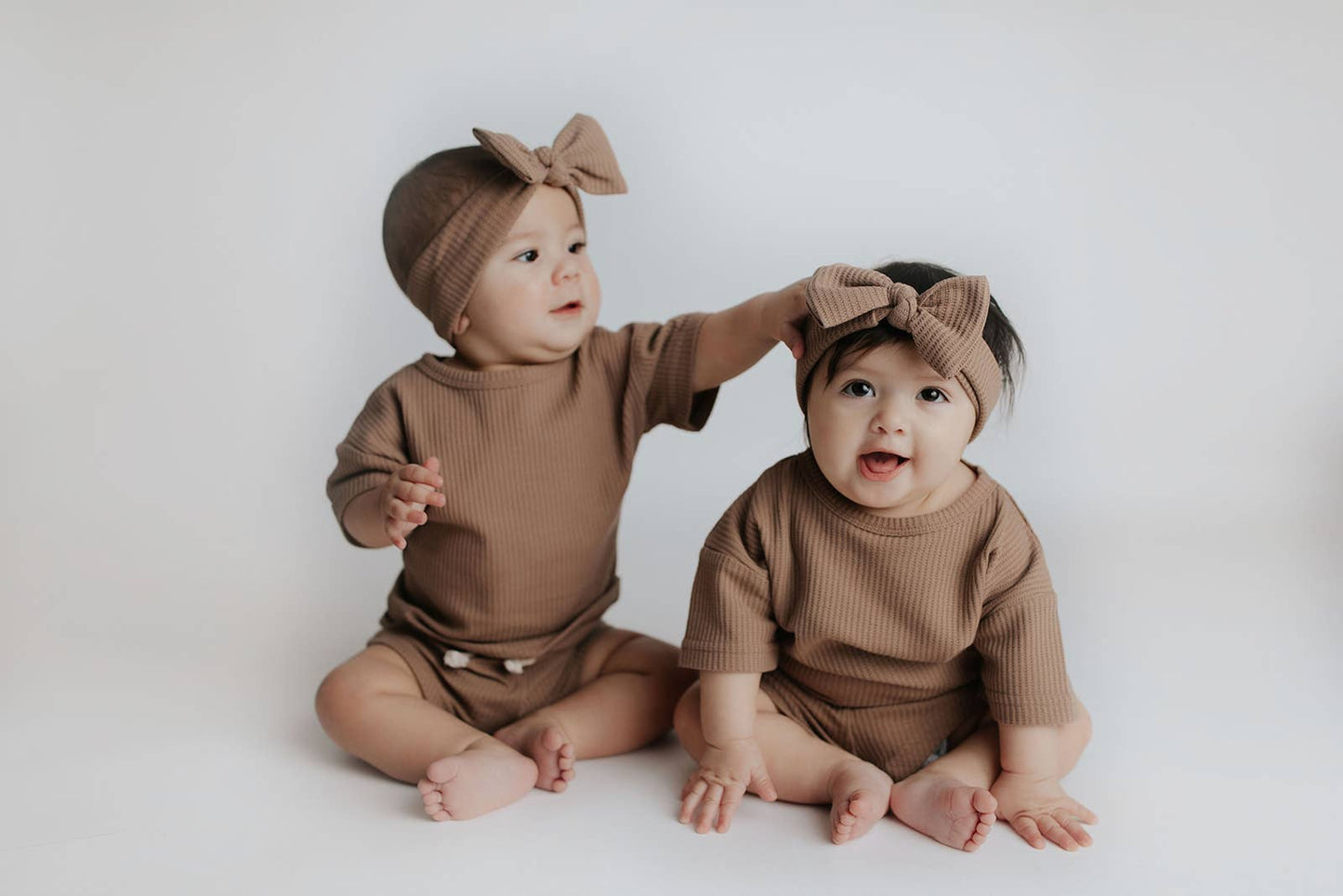 Cocoa Sands Neutral Summer Waffle Toddler Top & Bottom Set