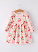 Waffle Cherry Girls Long Sleeve Dress