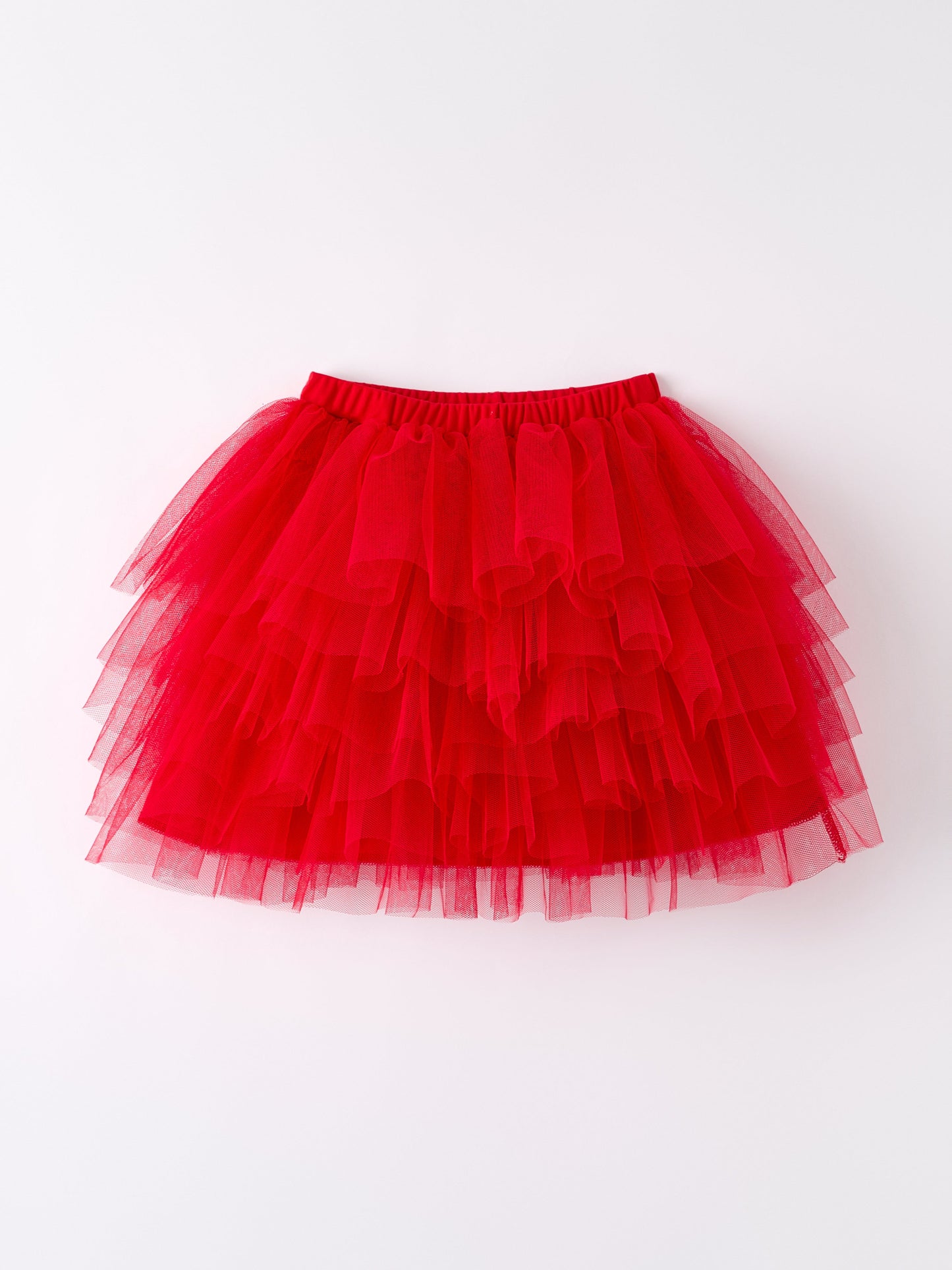 Valentine's Day Summer Red Girls' Tulle Skirt