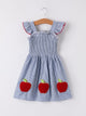 BACK TO SCHOOL Apple Applique Girls Dress