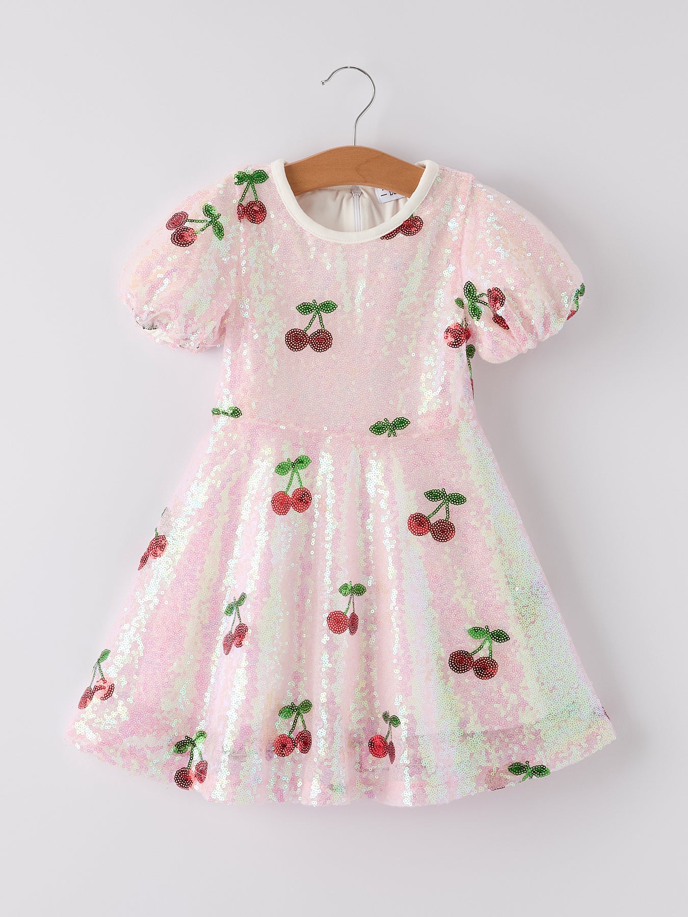 Sweet Cherry Sequins Cute Dress