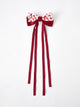 Cherry Bow Ribbon 4.5 Inch Hairpin