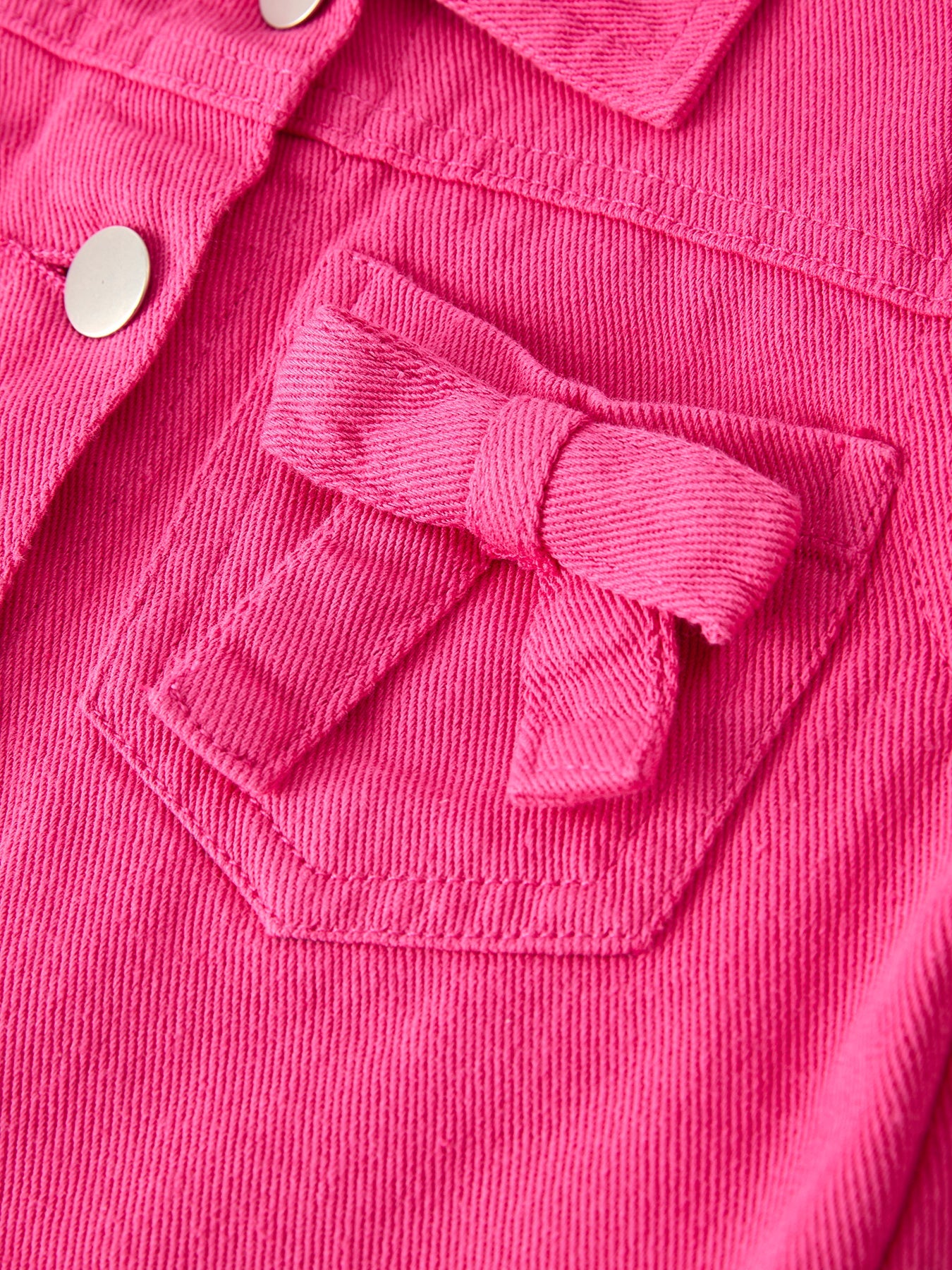 Hot Pink Girls Denim Top
