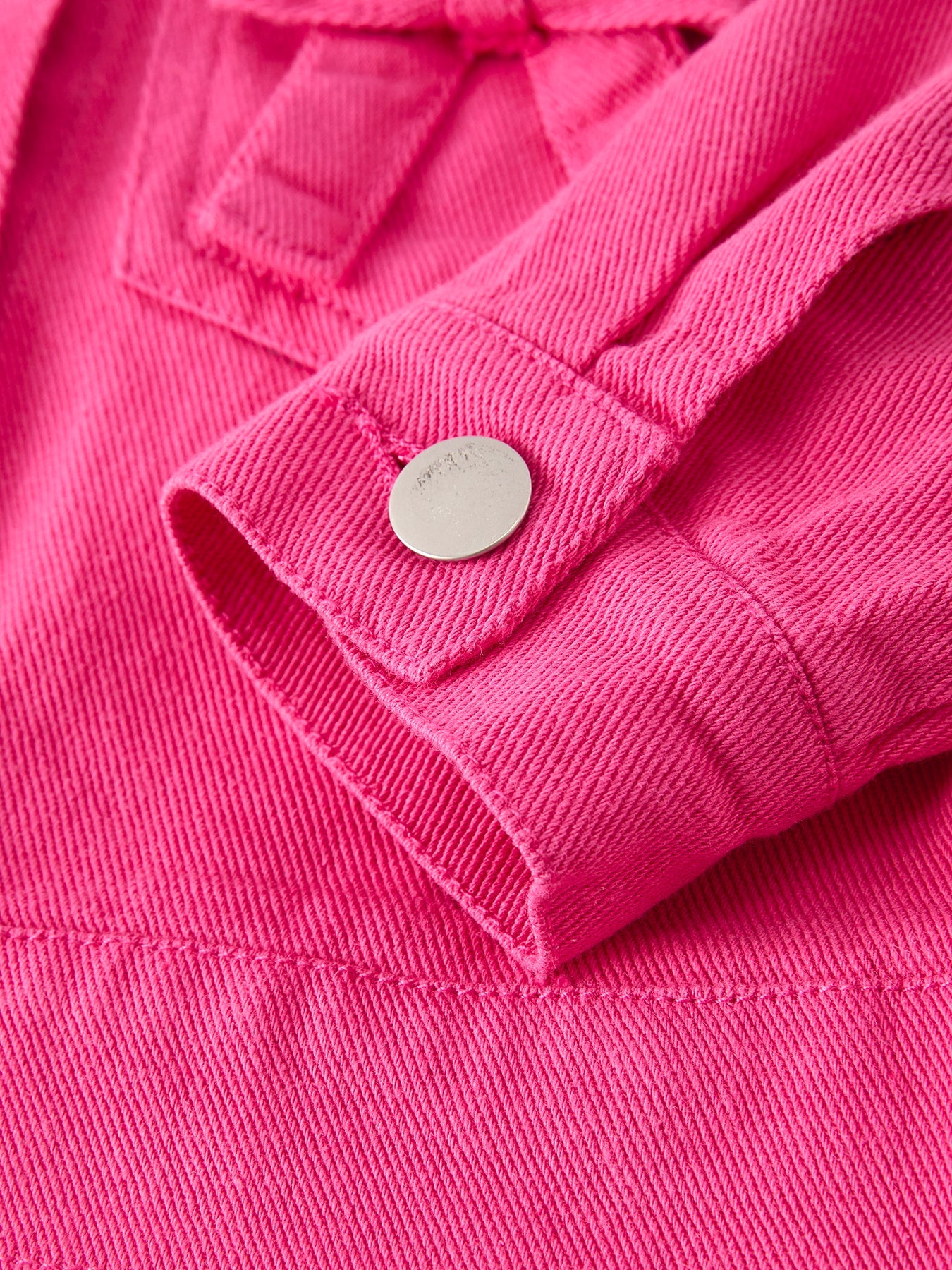 Hot Pink Girls Denim Top