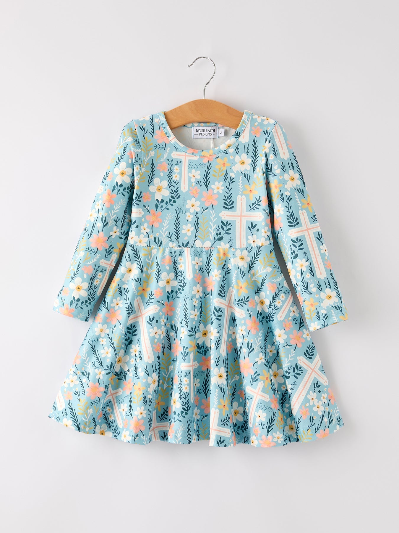 Girls Cross Floral Dress