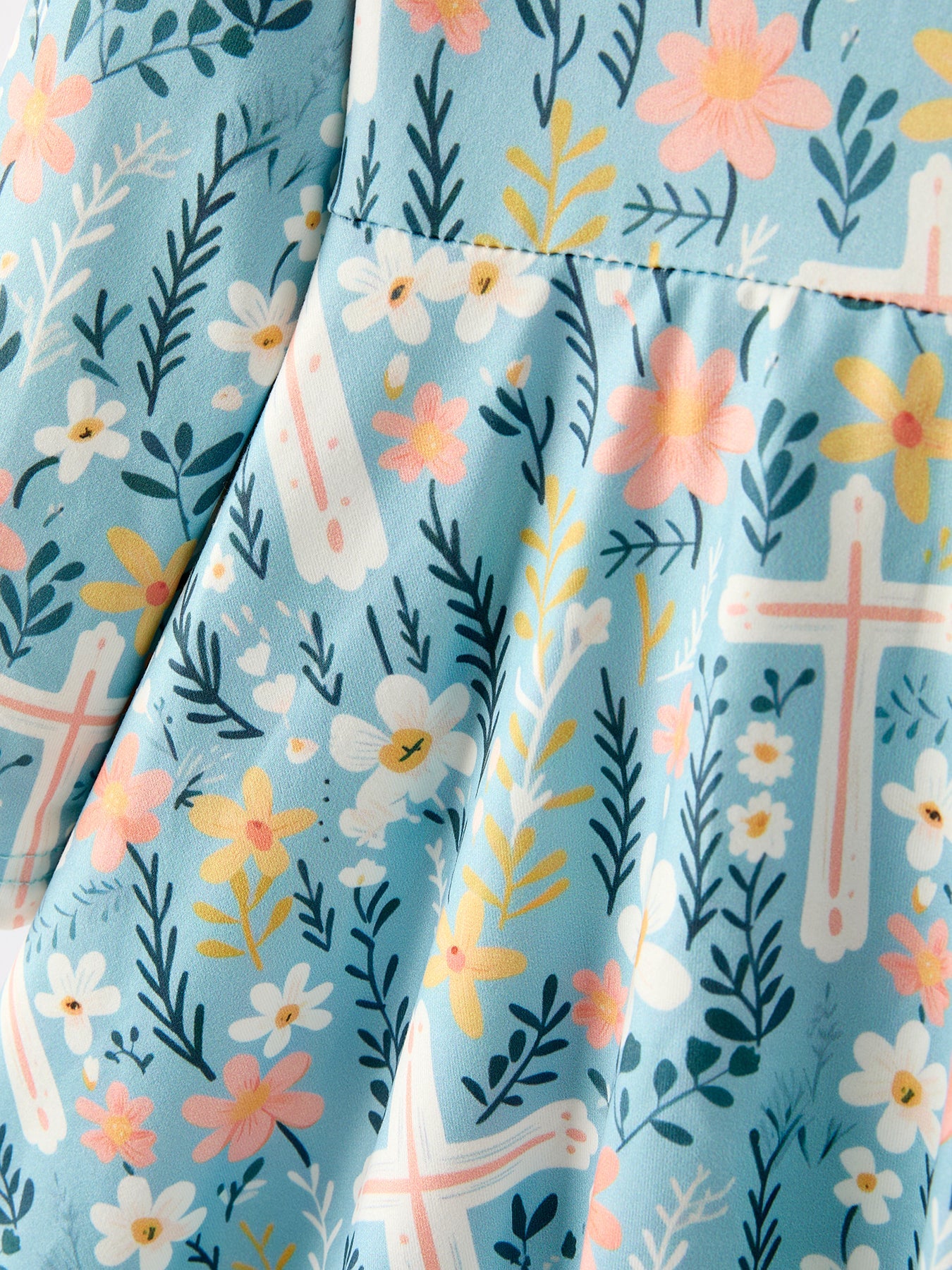 Girls Cross Floral Dress