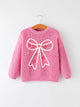 Valentine's Day Pink Baby Bow Sweater Cardigan