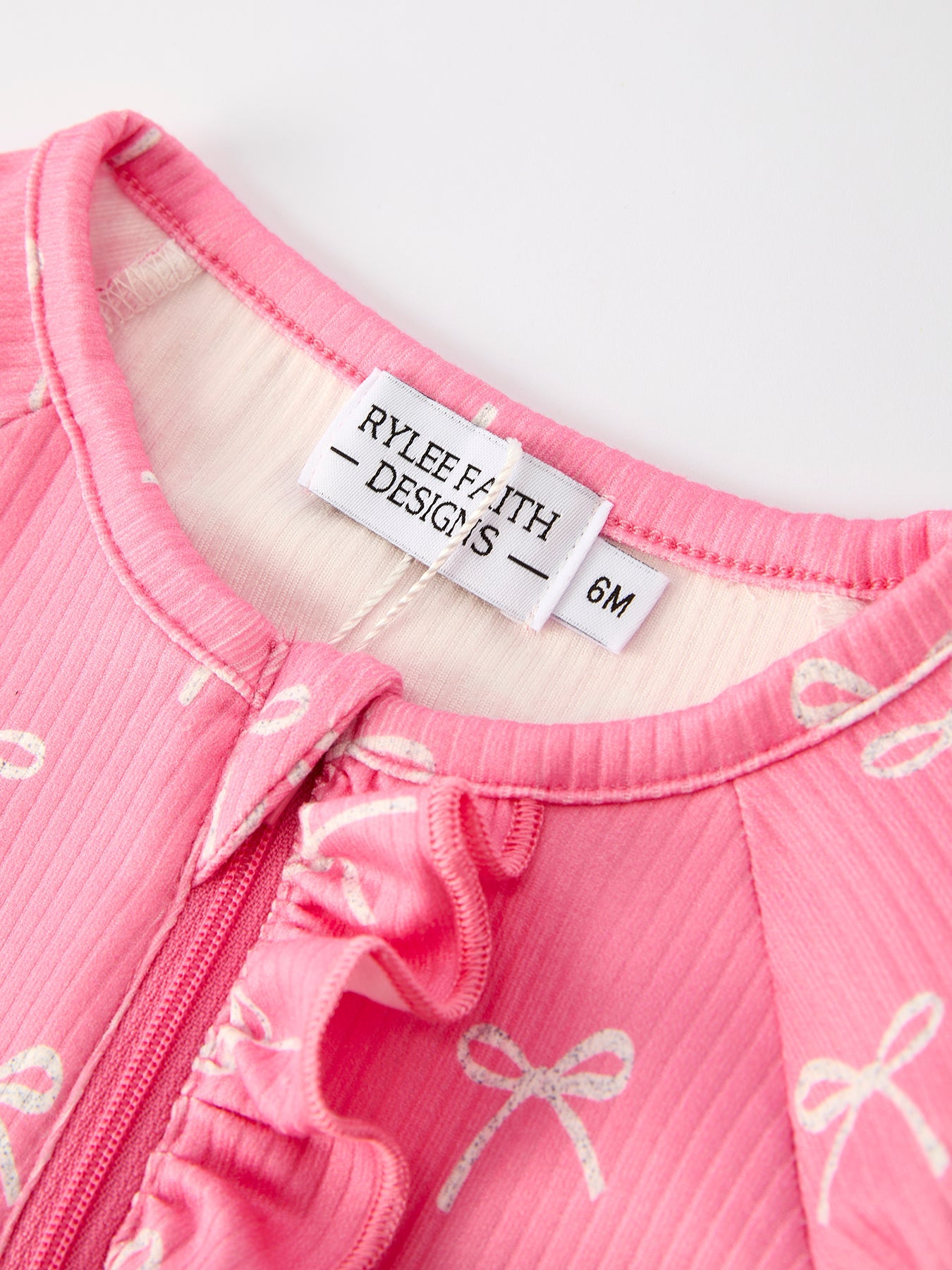 Bow Pink Romper with Hat