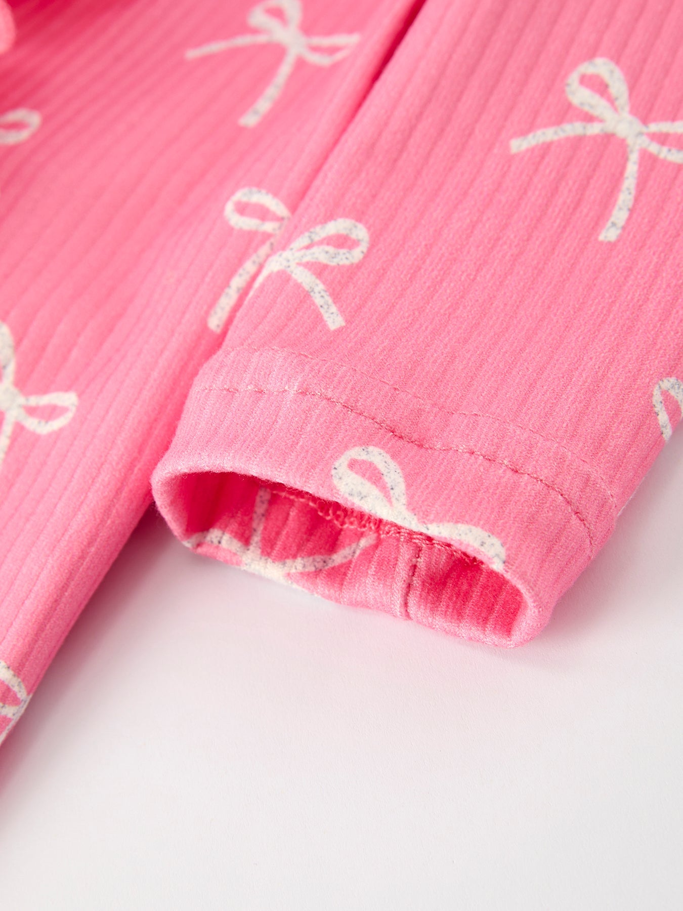 Bow Pink Romper with Hat