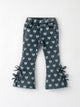 Heart Pattern Denim Bell Bottom Pants for Kids